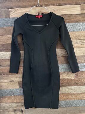 WOW Couture Black Bodycon V-Neck Dress